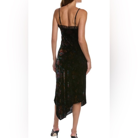 NEW Ramy Brook Velvet Floral Midi Dress Size 2 - Picture 2 of 2
